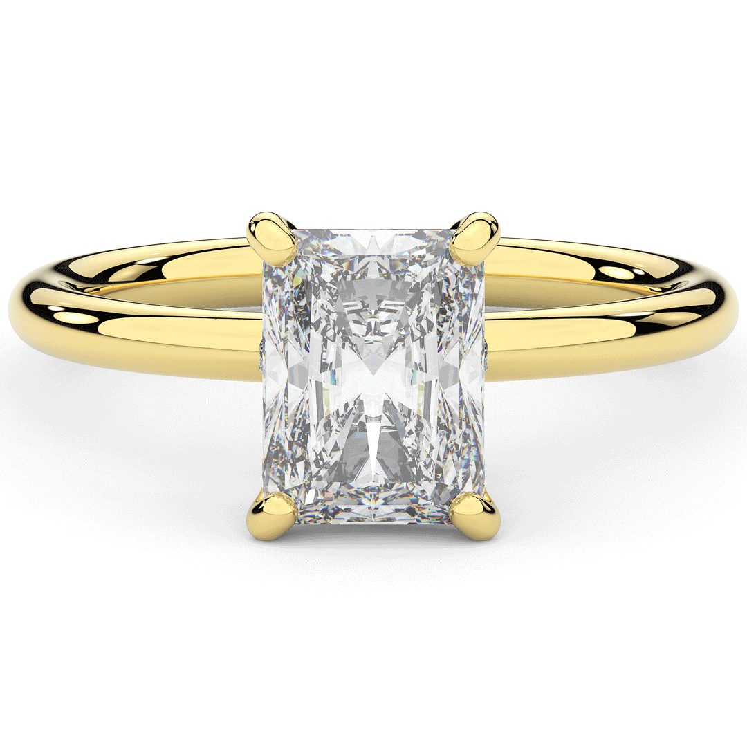 2.05CT.TW RADIANT LAB DIAMOND SOLITAIRE ENGAGEMENT RING - Nazarelle