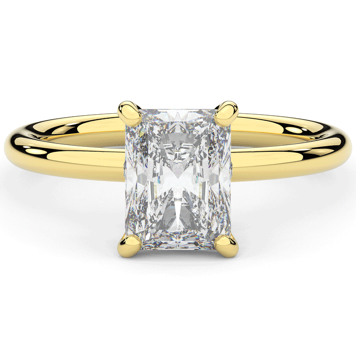 2.05CT.TW RADIANT LAB DIAMOND SOLITAIRE ENGAGEMENT RING - Nazarelle