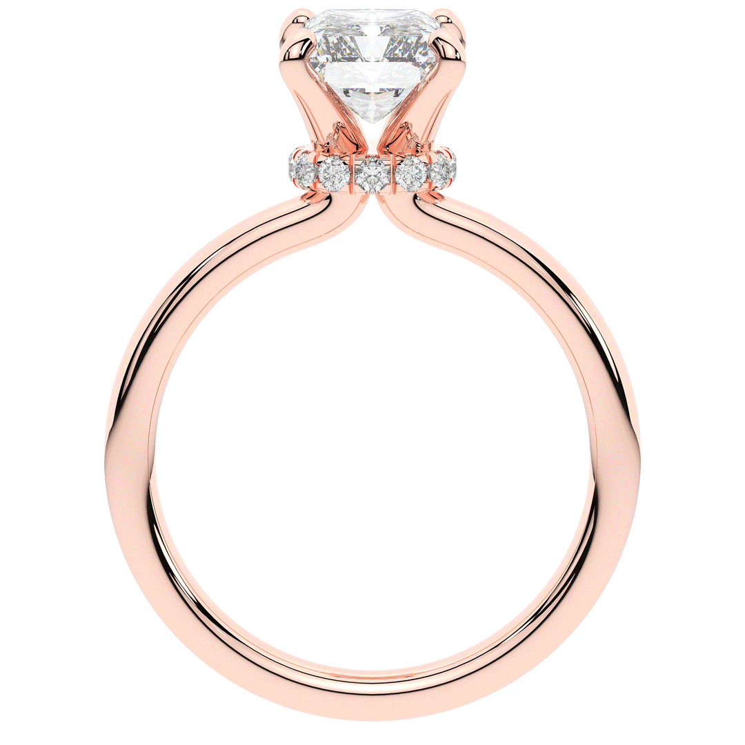 2.05CT.TW RADIANT LAB DIAMOND SOLITAIRE ENGAGEMENT RING - Nazarelle