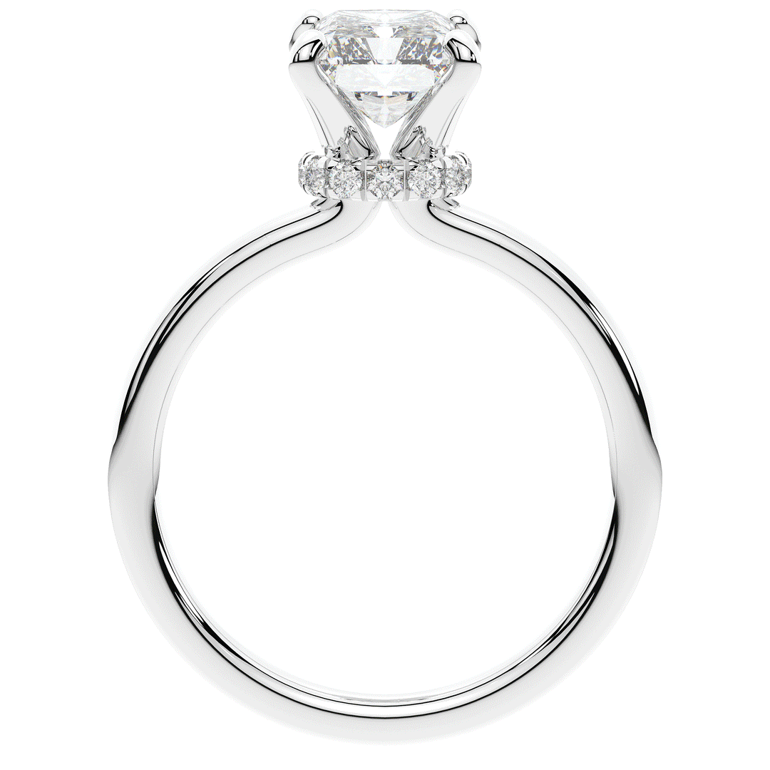 2.05CT.TW RADIANT LAB DIAMOND SOLITAIRE ENGAGEMENT RING - Nazarelle