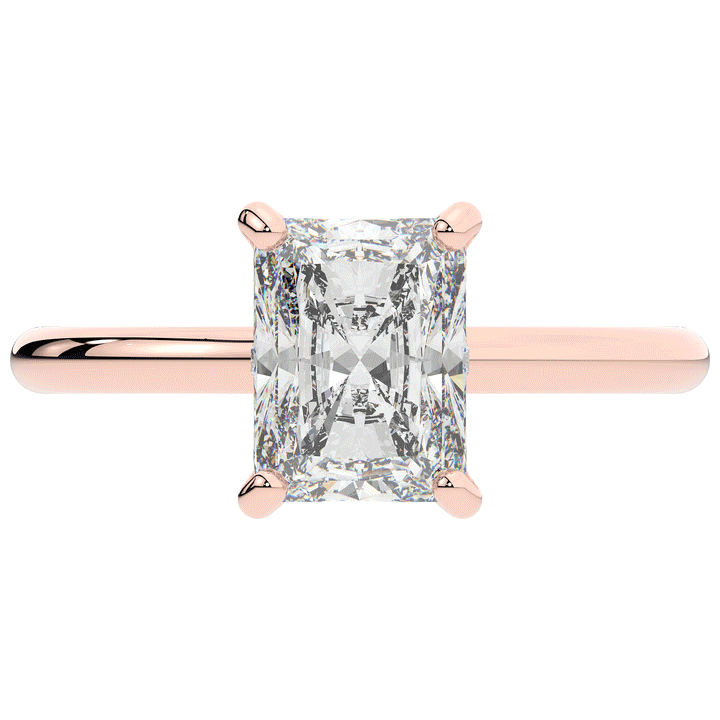 2.05CT.TW RADIANT LAB DIAMOND SOLITAIRE ENGAGEMENT RING - Nazarelle