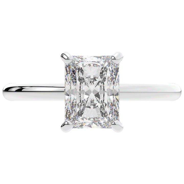 2.05CT.TW RADIANT LAB DIAMOND SOLITAIRE ENGAGEMENT RING - Nazarelle