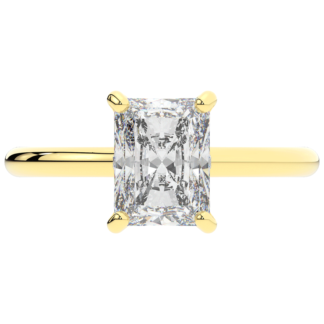 2.05CT.TW RADIANT LAB DIAMOND SOLITAIRE ENGAGEMENT RING - Nazarelle