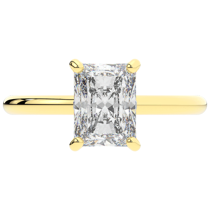 2.05CT.TW RADIANT LAB DIAMOND SOLITAIRE ENGAGEMENT RING - Nazarelle