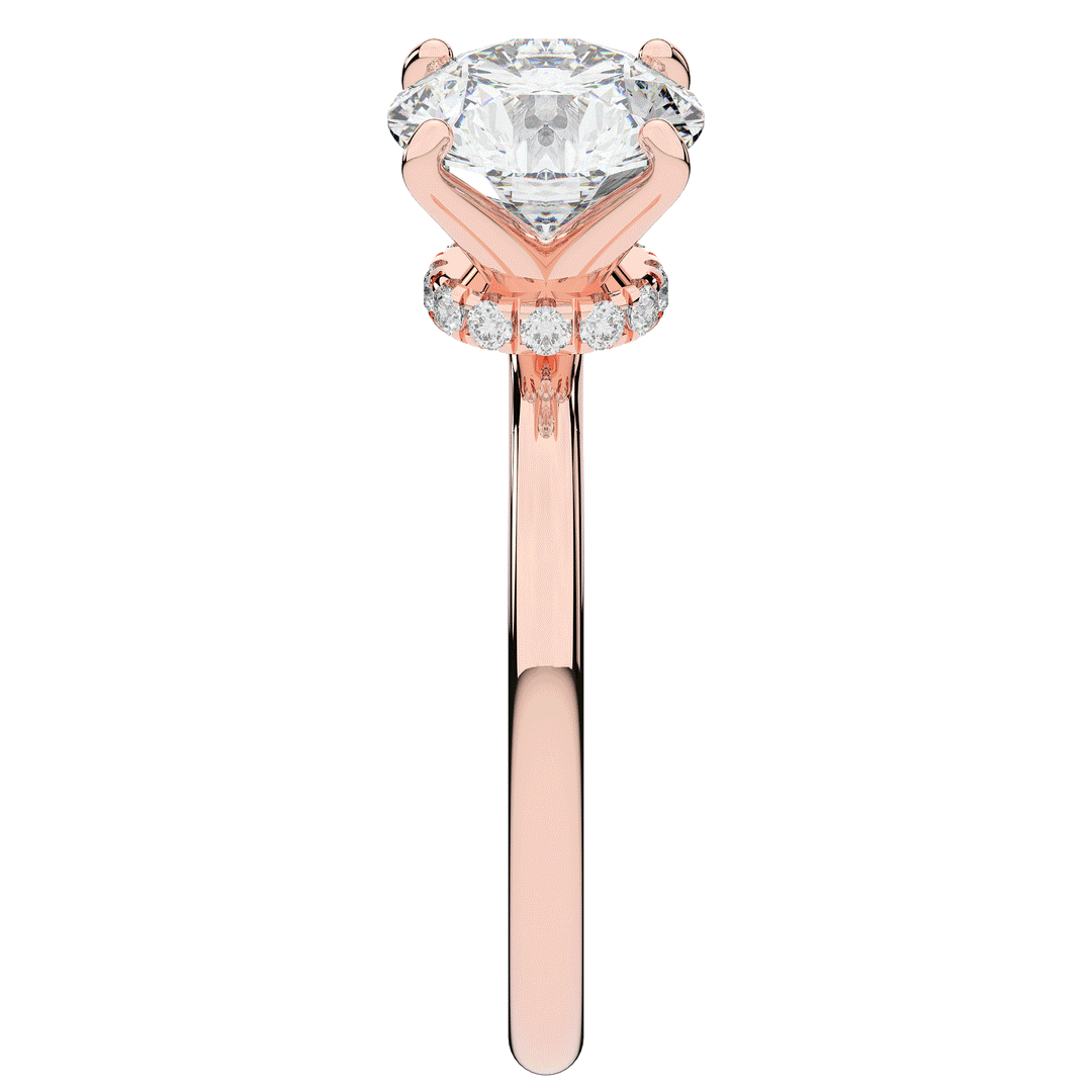 2.05CT.TW ROUND LAB DIAMOND SOLITAIRE ENGAGEMENT RING - Nazarelle