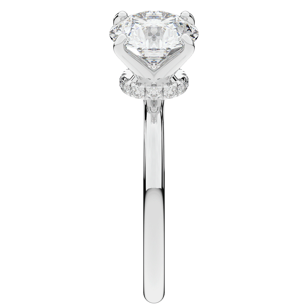 2.05CT.TW ROUND LAB DIAMOND SOLITAIRE ENGAGEMENT RING - Nazarelle