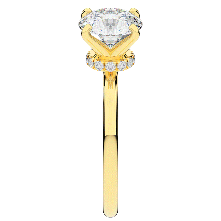 2.05CT.TW ROUND LAB DIAMOND SOLITAIRE ENGAGEMENT RING - Nazarelle