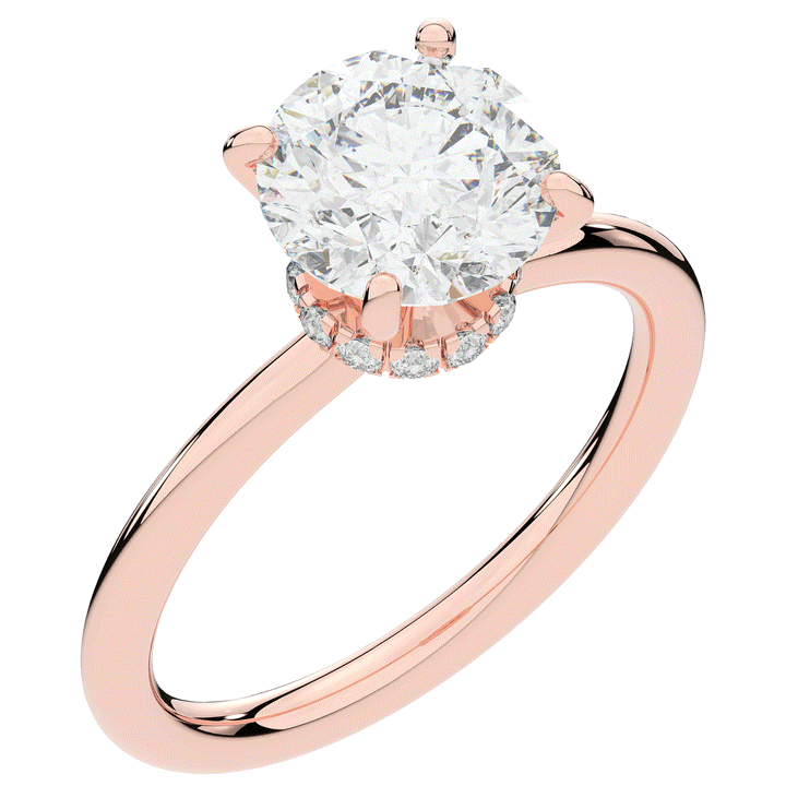 2.05CT.TW ROUND LAB DIAMOND SOLITAIRE ENGAGEMENT RING - Nazarelle