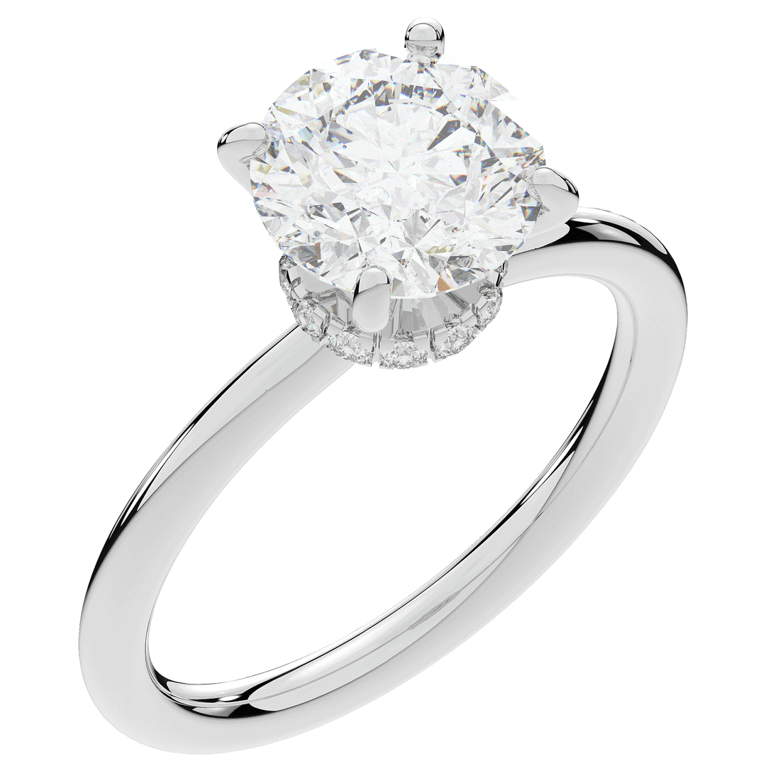 2.05CT.TW ROUND LAB DIAMOND SOLITAIRE ENGAGEMENT RING - Nazarelle