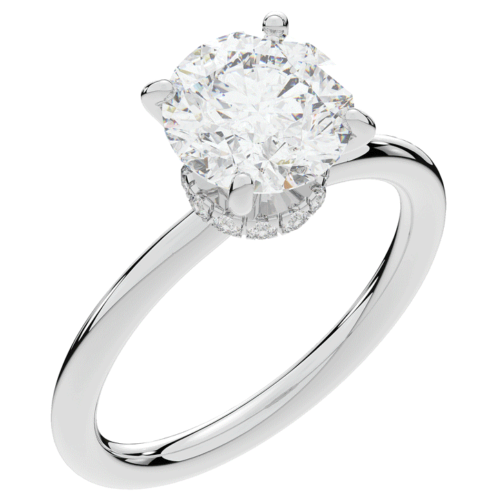 2.05CT.TW ROUND LAB DIAMOND SOLITAIRE ENGAGEMENT RING - Nazarelle