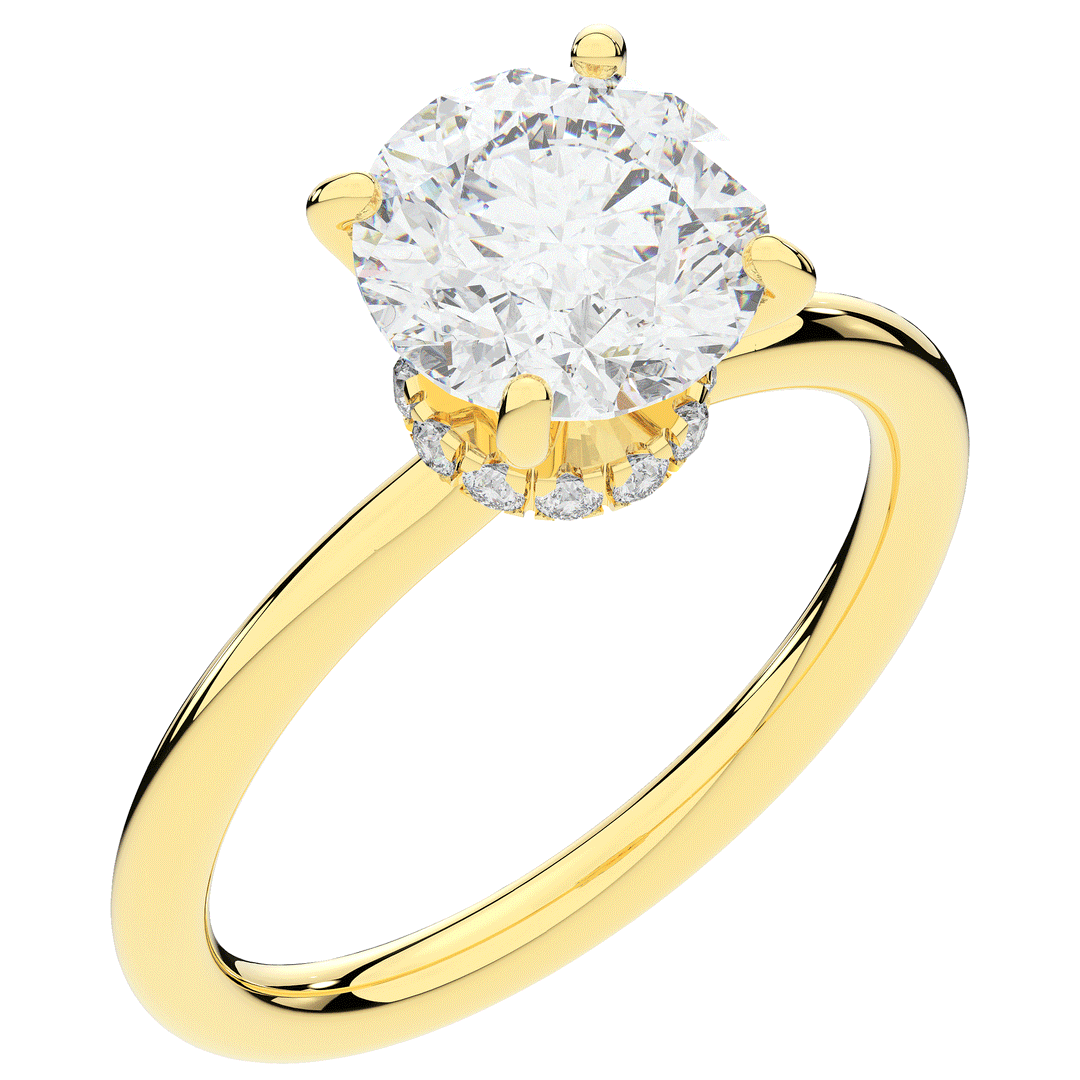 2.05CT.TW ROUND LAB DIAMOND SOLITAIRE ENGAGEMENT RING - Nazarelle