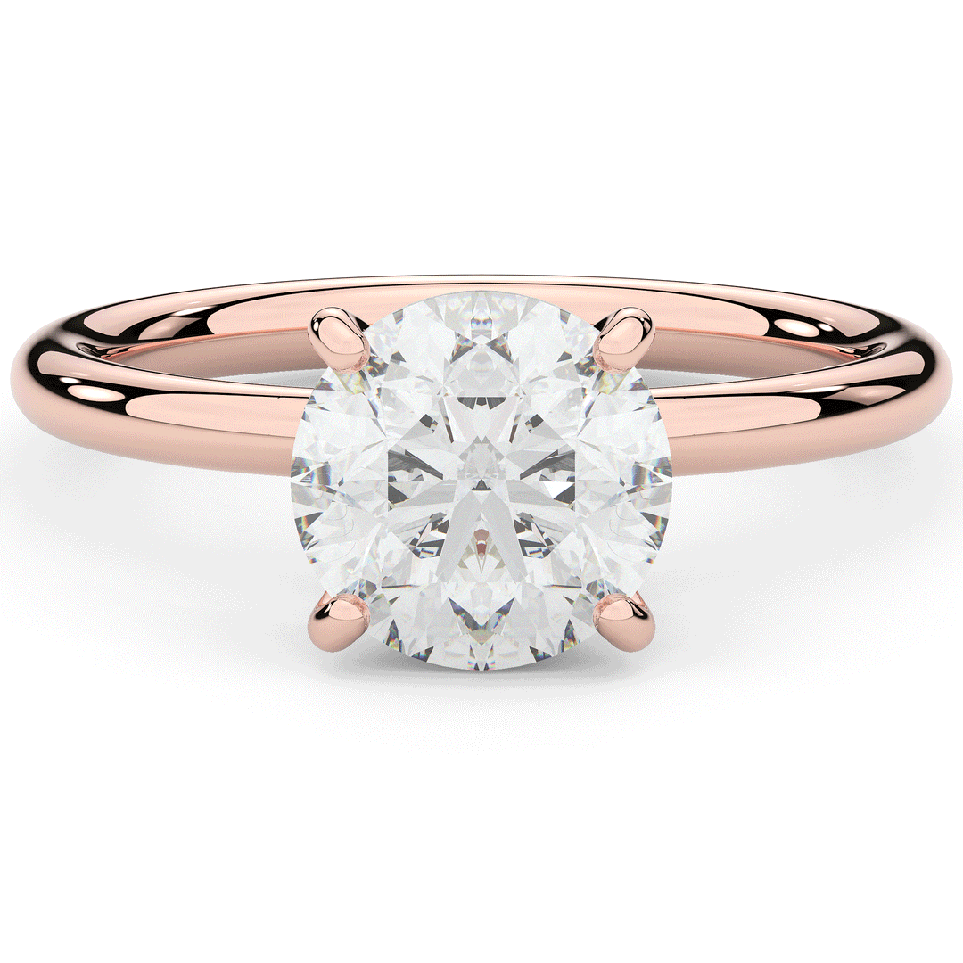 2.05CT.TW ROUND LAB DIAMOND SOLITAIRE ENGAGEMENT RING - Nazarelle