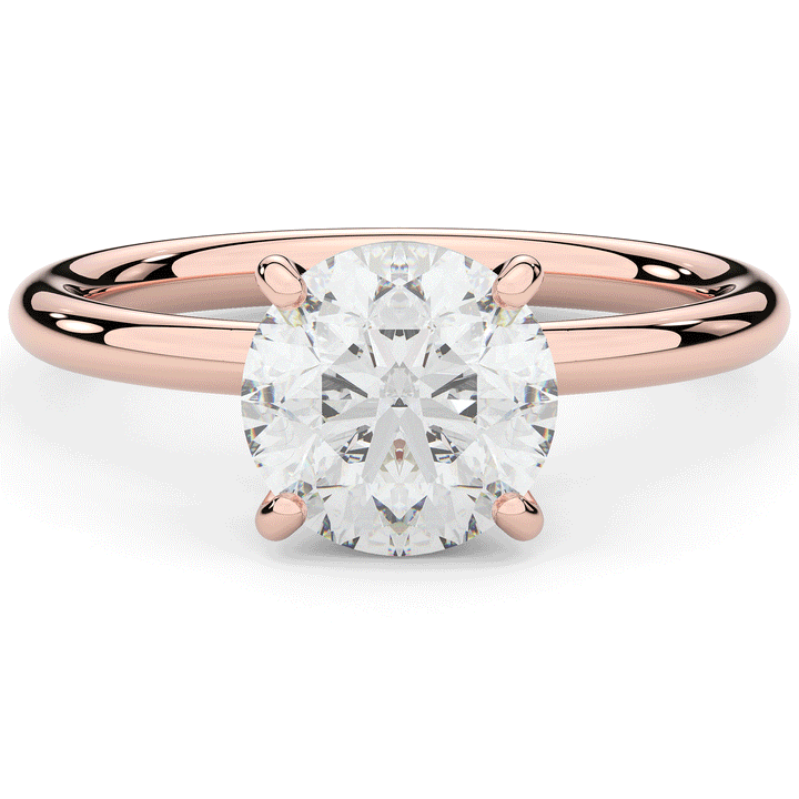2.05CT.TW ROUND LAB DIAMOND SOLITAIRE ENGAGEMENT RING - Nazarelle
