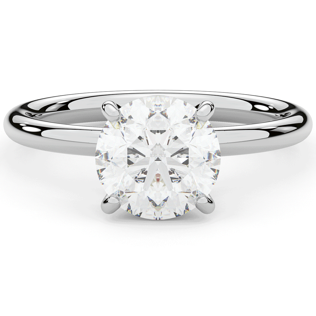 2.05CT.TW ROUND LAB DIAMOND SOLITAIRE ENGAGEMENT RING - Nazarelle