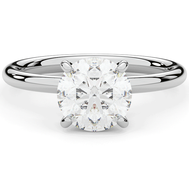2.05CT.TW ROUND LAB DIAMOND SOLITAIRE ENGAGEMENT RING - Nazarelle