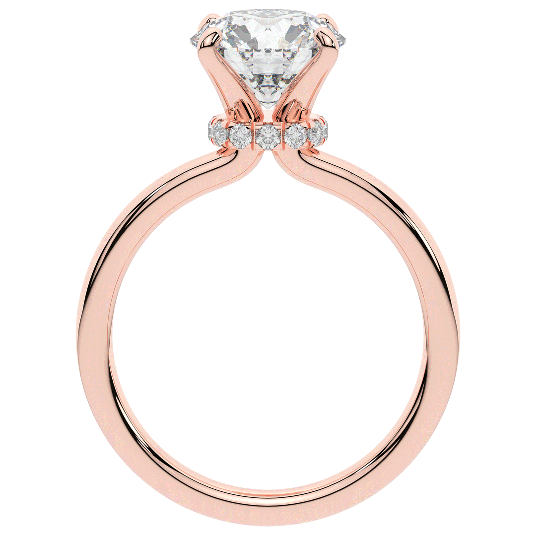 2.05CT.TW ROUND LAB DIAMOND SOLITAIRE ENGAGEMENT RING - Nazarelle