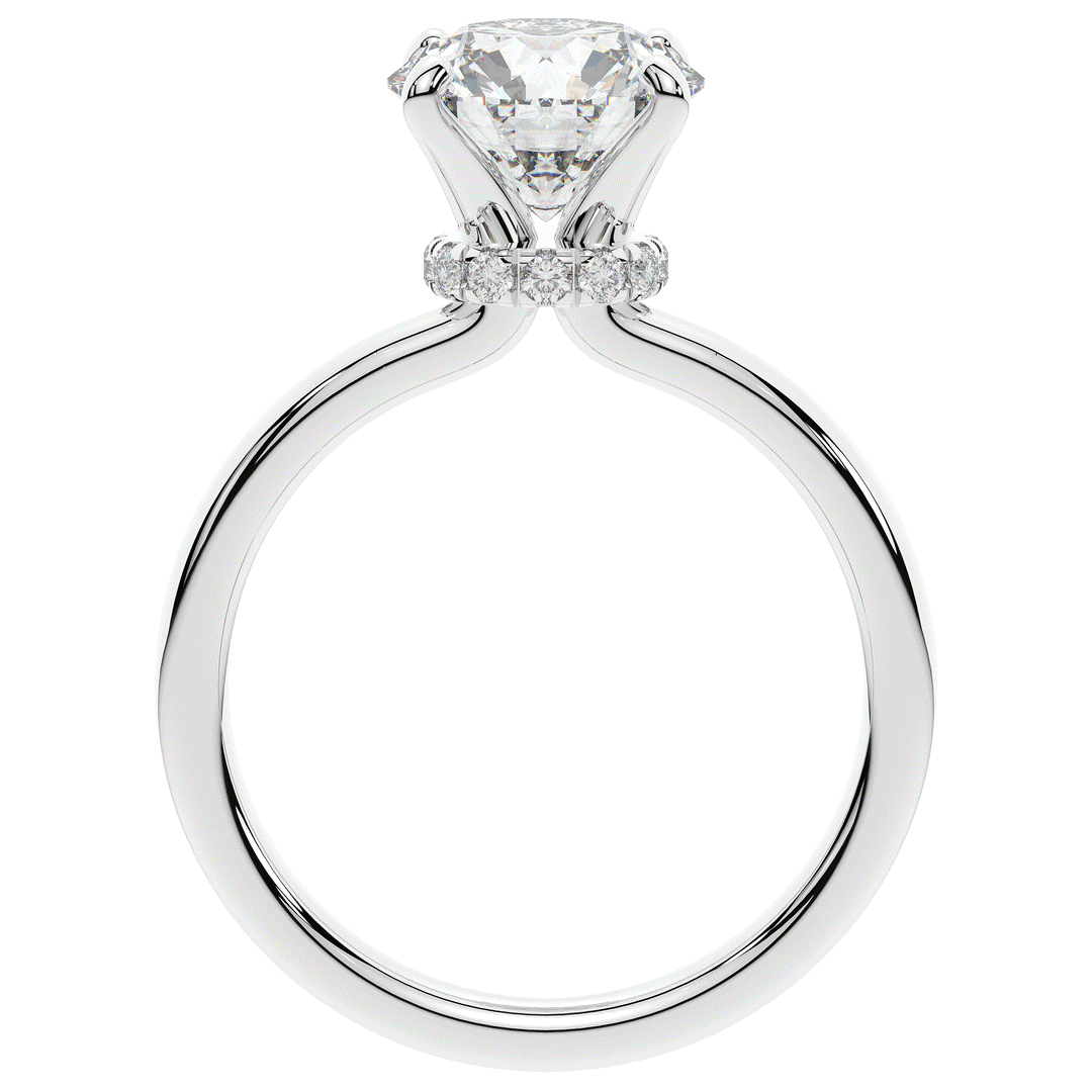 2.05CT.TW ROUND LAB DIAMOND SOLITAIRE ENGAGEMENT RING - Nazarelle