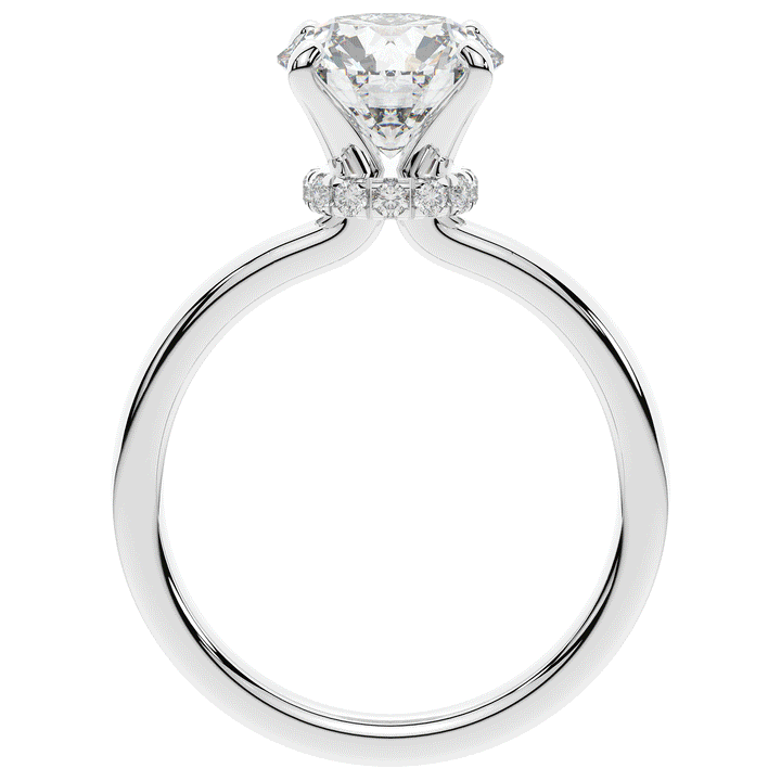 2.05CT.TW ROUND LAB DIAMOND SOLITAIRE ENGAGEMENT RING - Nazarelle