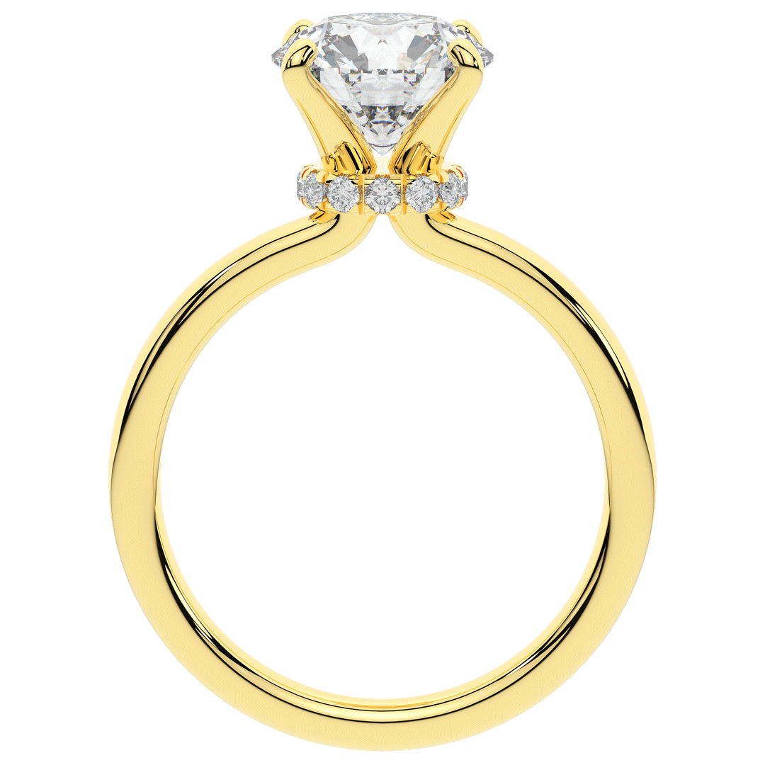 2.05CT.TW ROUND LAB DIAMOND SOLITAIRE ENGAGEMENT RING - Nazarelle