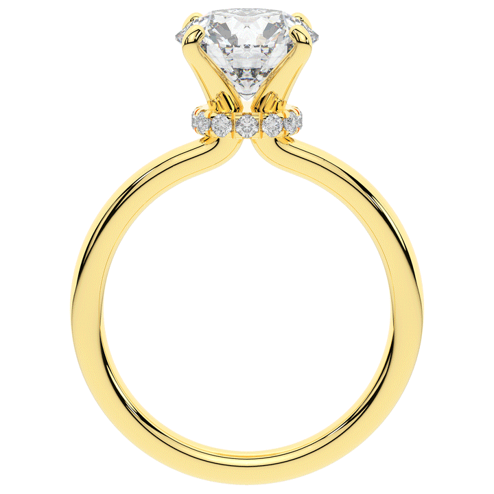 2.05CT.TW ROUND LAB DIAMOND SOLITAIRE ENGAGEMENT RING - Nazarelle