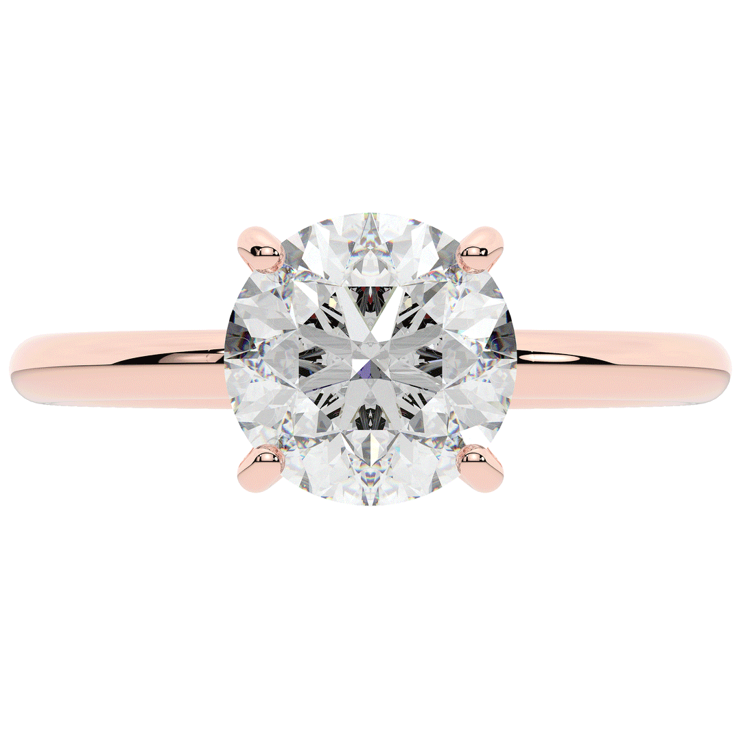 2.05CT.TW ROUND LAB DIAMOND SOLITAIRE ENGAGEMENT RING - Nazarelle