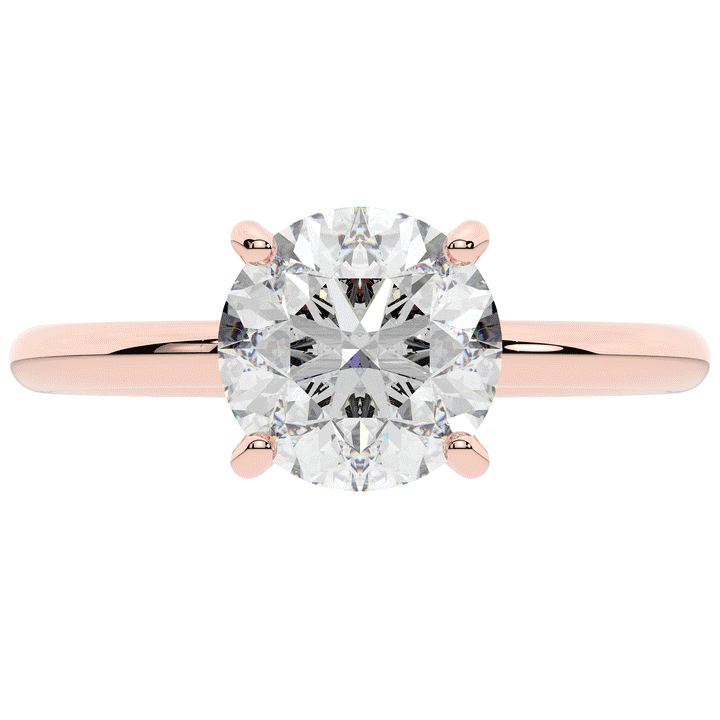 2.05CT.TW ROUND LAB DIAMOND SOLITAIRE ENGAGEMENT RING - Nazarelle