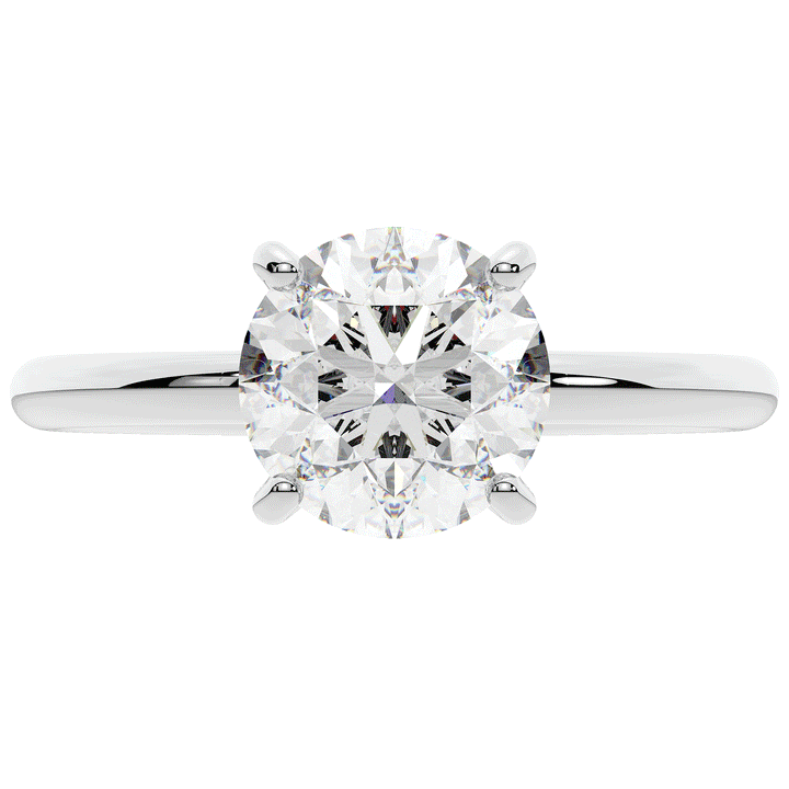 2.05CT.TW ROUND LAB DIAMOND SOLITAIRE ENGAGEMENT RING - Nazarelle