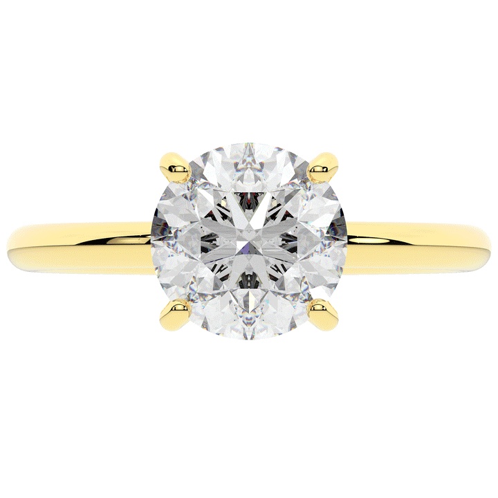 2.05CT.TW ROUND LAB DIAMOND SOLITAIRE ENGAGEMENT RING - Nazarelle
