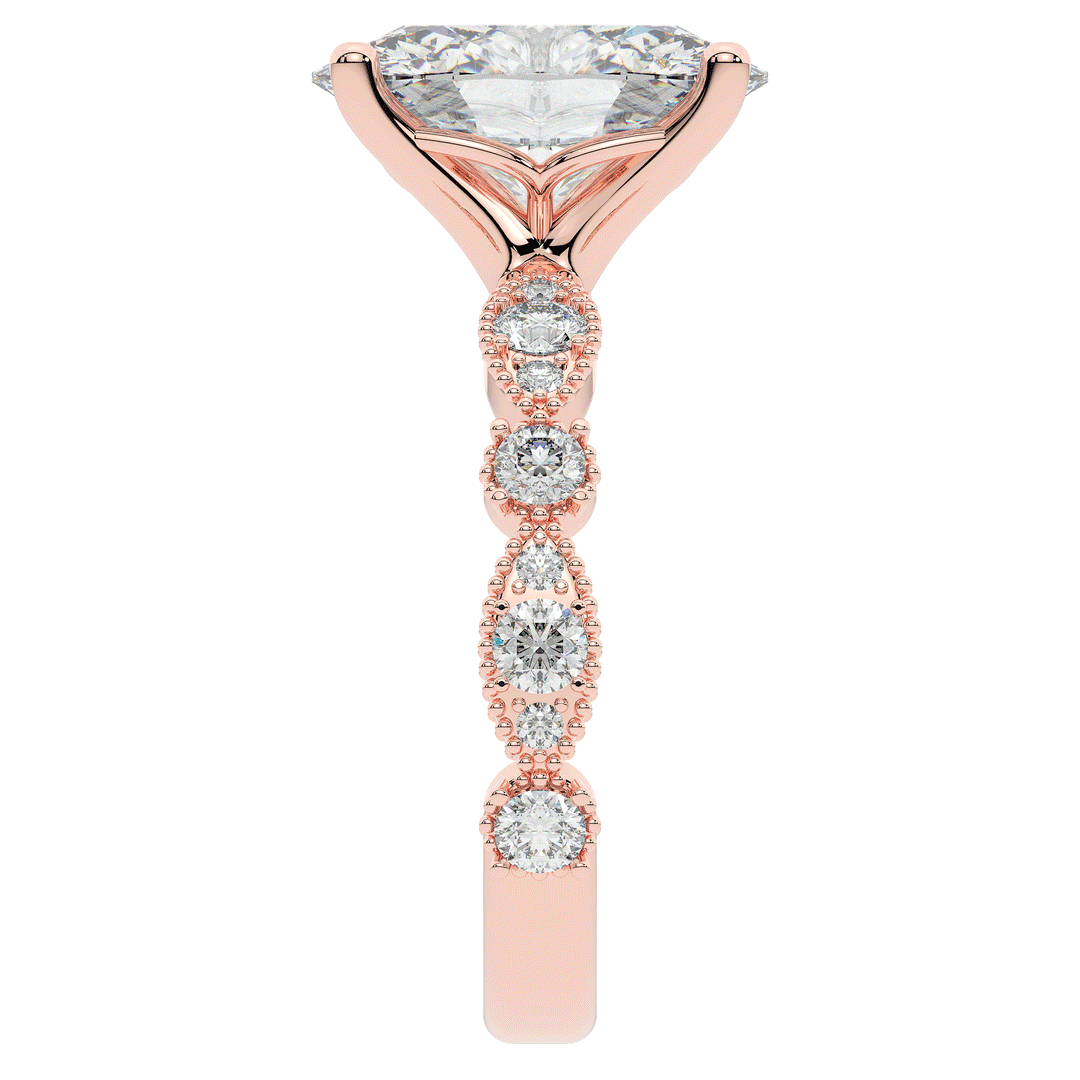 3.50CT.TW OVAL LAB DIAMOND SOLITAIRE ENGAGEMENT RING - Nazarelle
