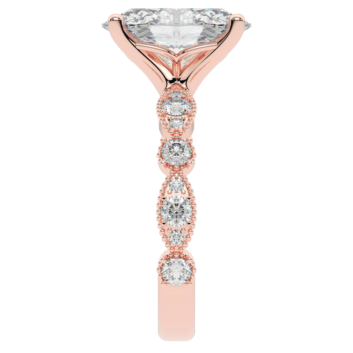 3.50CT.TW OVAL LAB DIAMOND SOLITAIRE ENGAGEMENT RING - Nazarelle