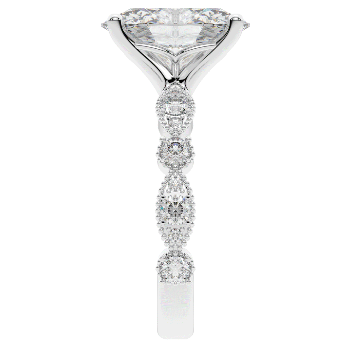 3.50CT.TW OVAL LAB DIAMOND SOLITAIRE ENGAGEMENT RING - Nazarelle