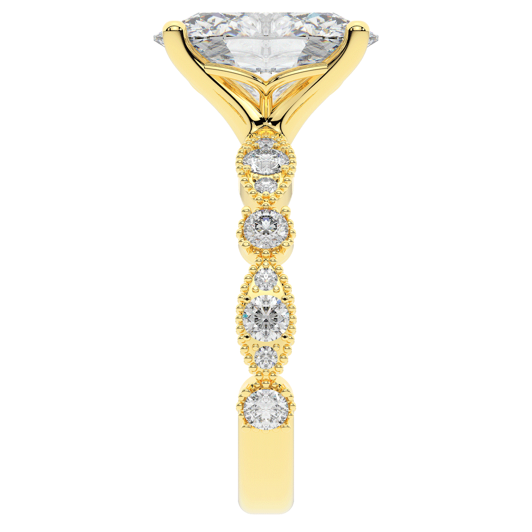 3.50CT.TW OVAL LAB DIAMOND SOLITAIRE ENGAGEMENT RING - Nazarelle