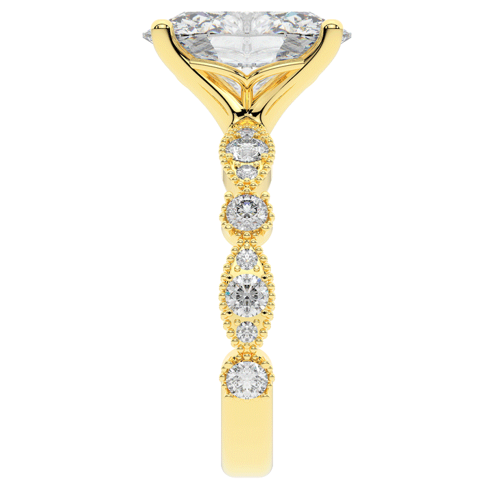 3.50CT.TW OVAL LAB DIAMOND SOLITAIRE ENGAGEMENT RING - Nazarelle