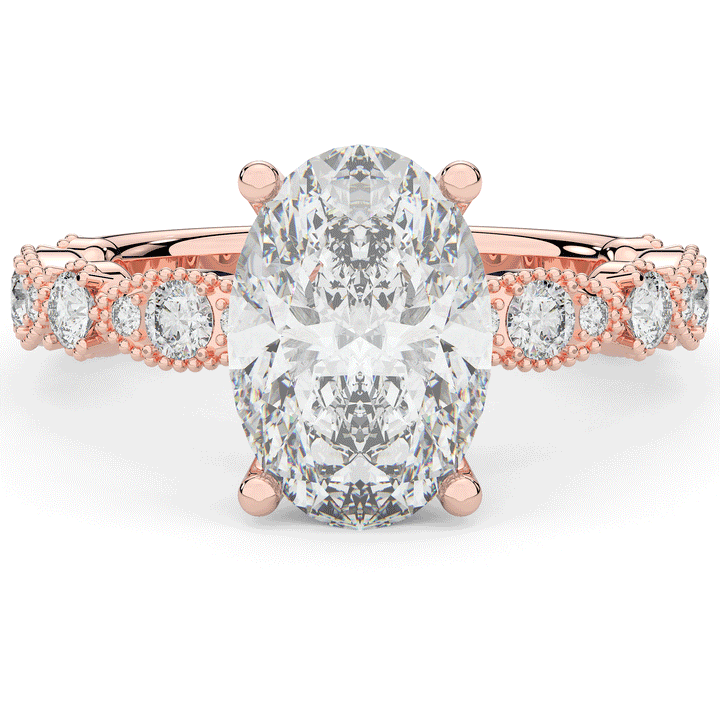 3.50CT.TW OVAL LAB DIAMOND SOLITAIRE ENGAGEMENT RING - Nazarelle