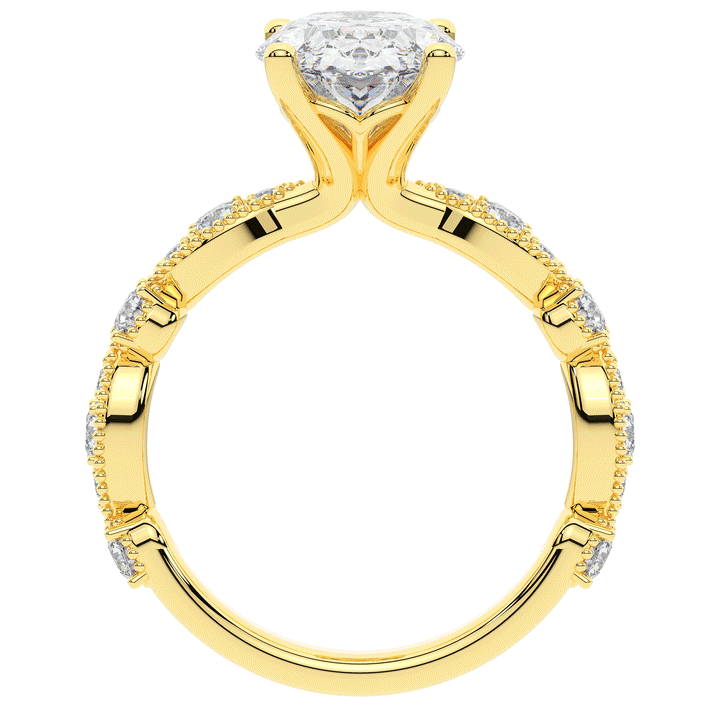 3.50CT.TW OVAL LAB DIAMOND SOLITAIRE ENGAGEMENT RING - Nazarelle