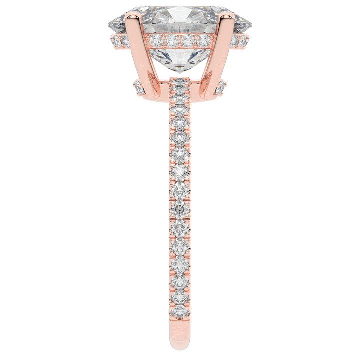 3.15CT.TW OVAL LAB DIAMOND SOLITAIRE ENGAGEMENT RING - Nazarelle
