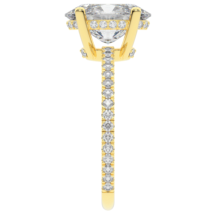 3.15CT.TW OVAL LAB DIAMOND SOLITAIRE ENGAGEMENT RING - Nazarelle