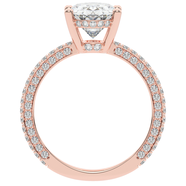 3.15CT.TW OVAL LAB DIAMOND SOLITAIRE ENGAGEMENT RING - Nazarelle