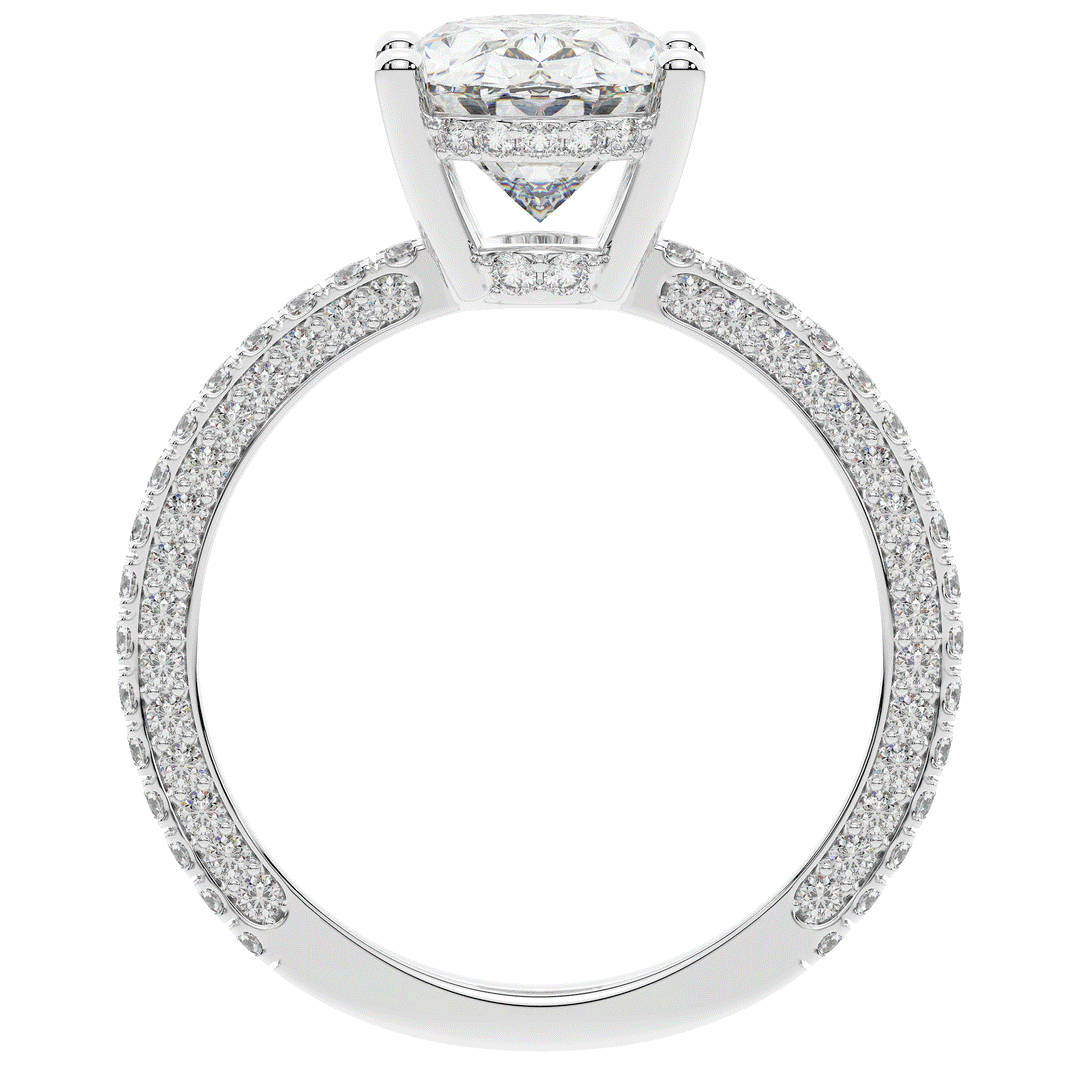3.15CT.TW OVAL LAB DIAMOND SOLITAIRE ENGAGEMENT RING - Nazarelle