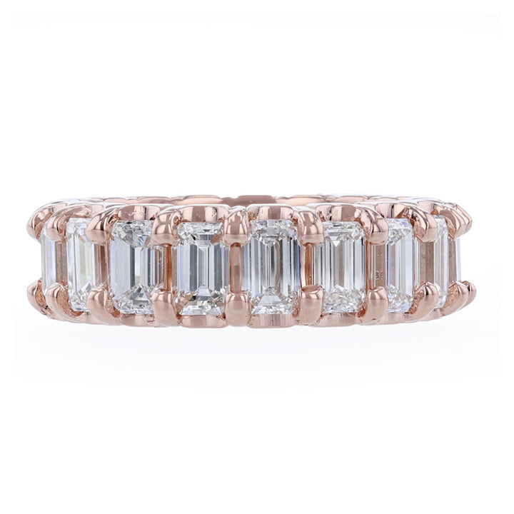 Emerald Cut Diamond Eternity, 14K Rose Gold
