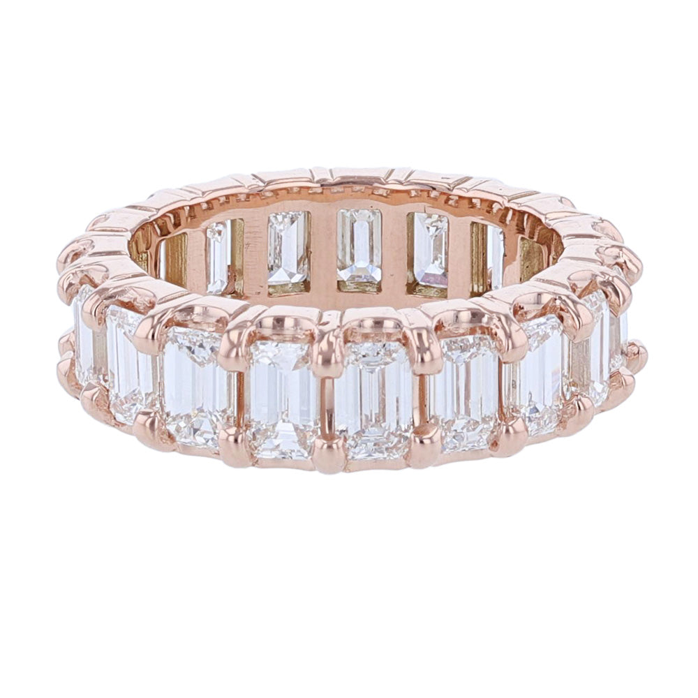 Emerald Cut Diamond Eternity, 14K Rose Gold