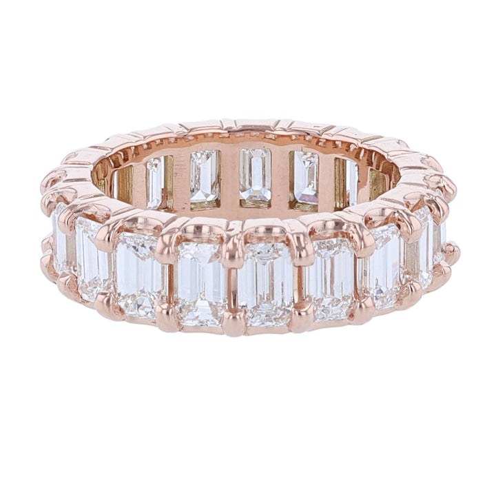 Emerald Cut Diamond Eternity, 14K Rose Gold