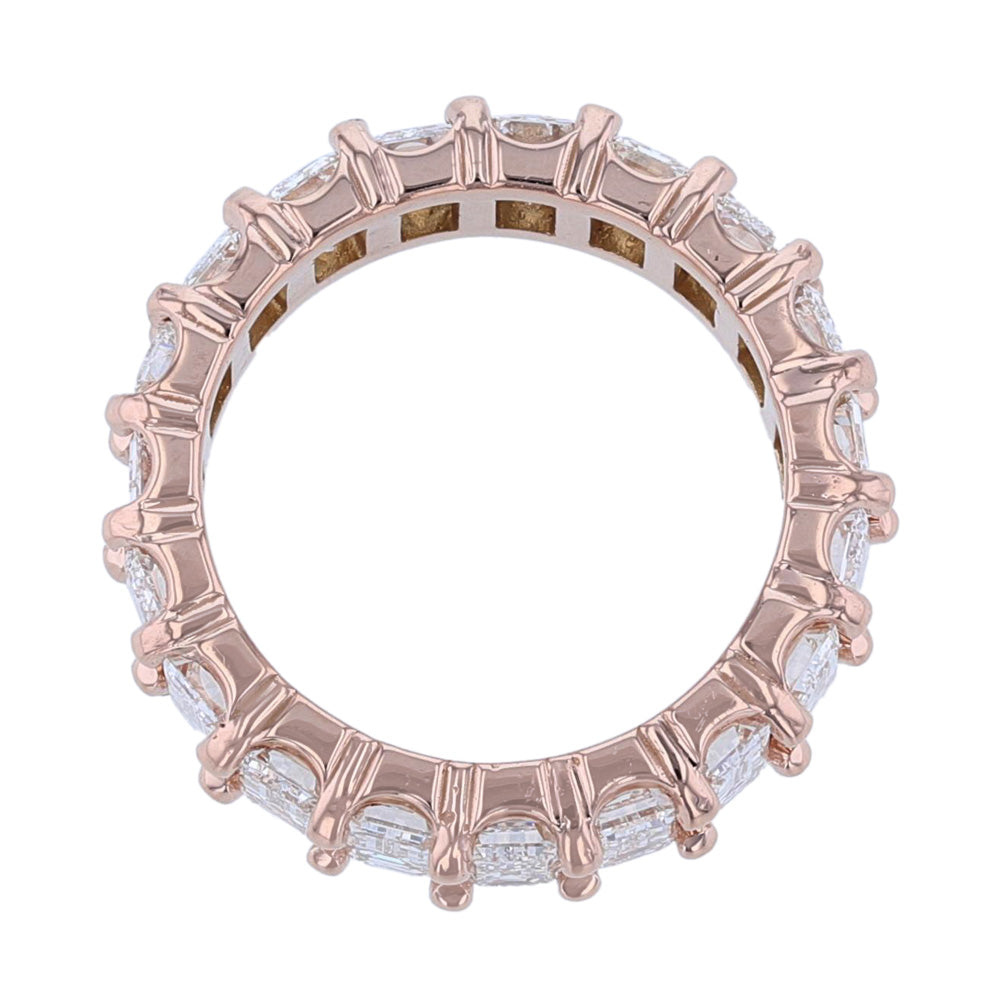 Emerald Cut Diamond Eternity, 14K Rose Gold