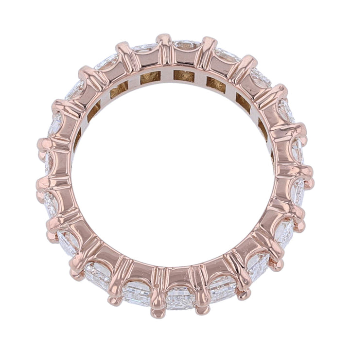 Emerald Cut Diamond Eternity, 14K Rose Gold