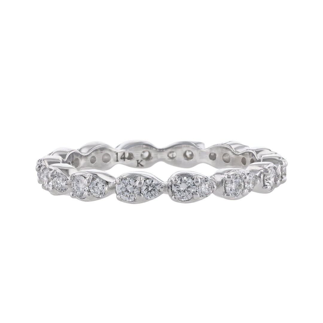 Pear Bezel Diamond Eternity Band, 0.65ct.