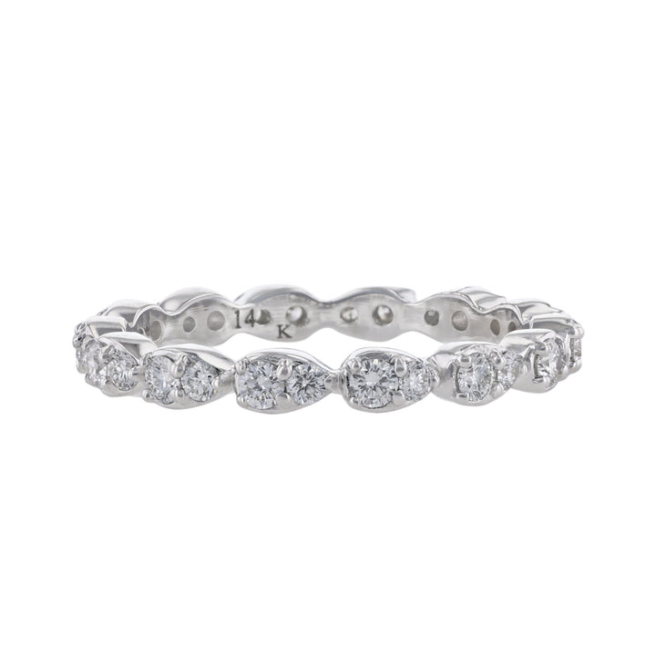 Pear Bezel Diamond Eternity Band, 0.65ct.