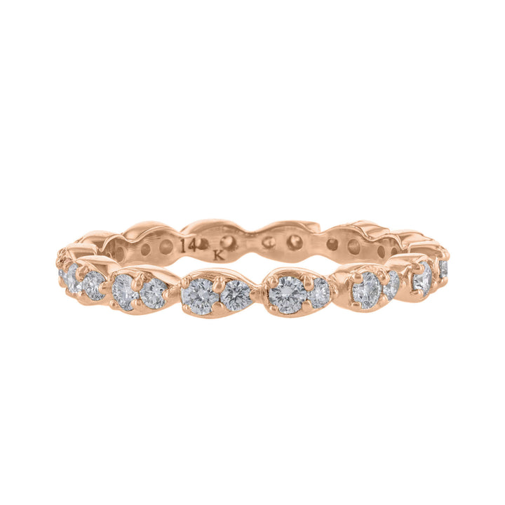 Pear Bezel Diamond Eternity Band, 0.65ct.