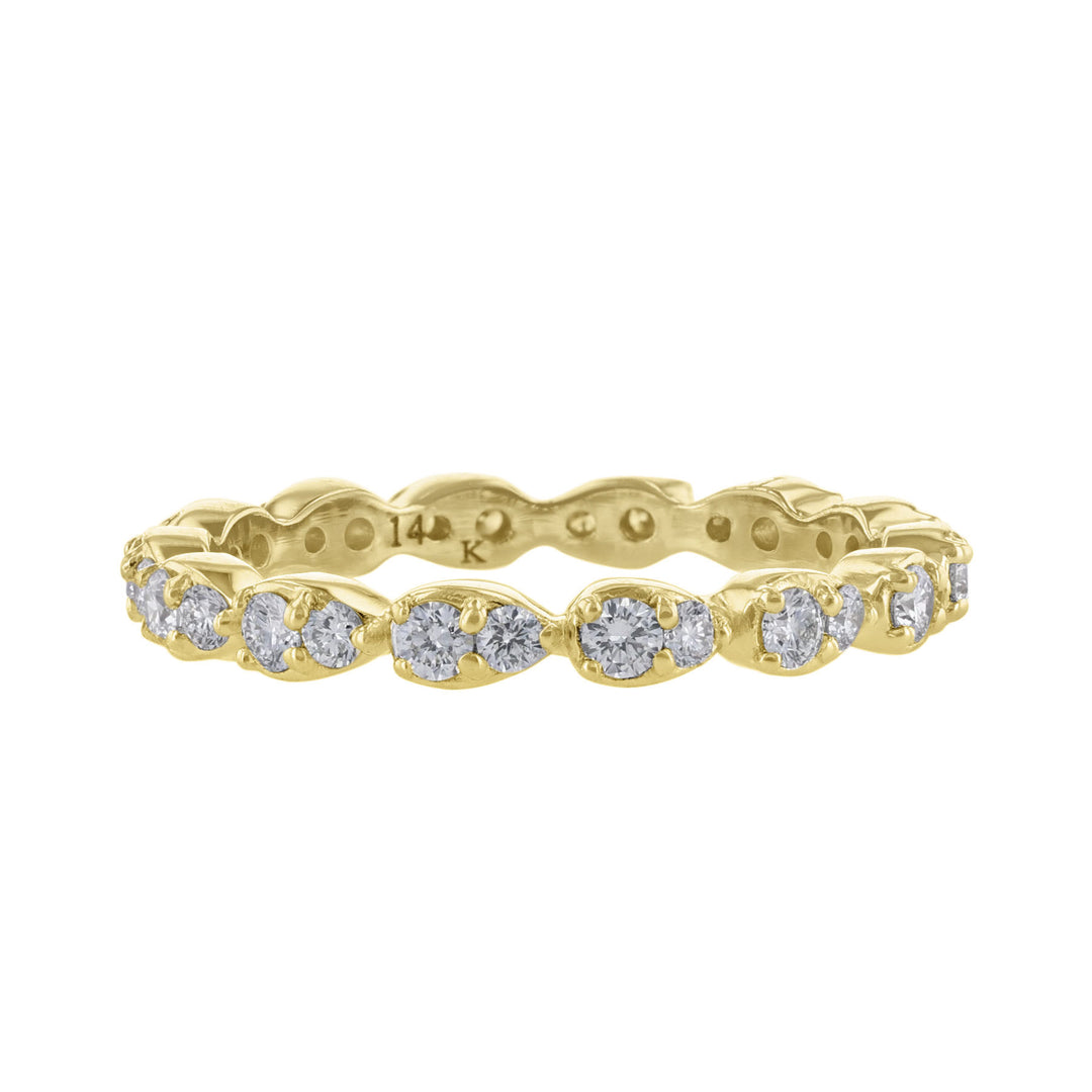 Pear Bezel Diamond Eternity Band, 0.65ct.