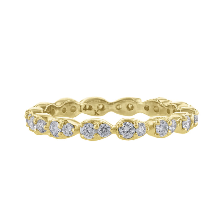 Pear Bezel Diamond Eternity Band, 0.65ct.