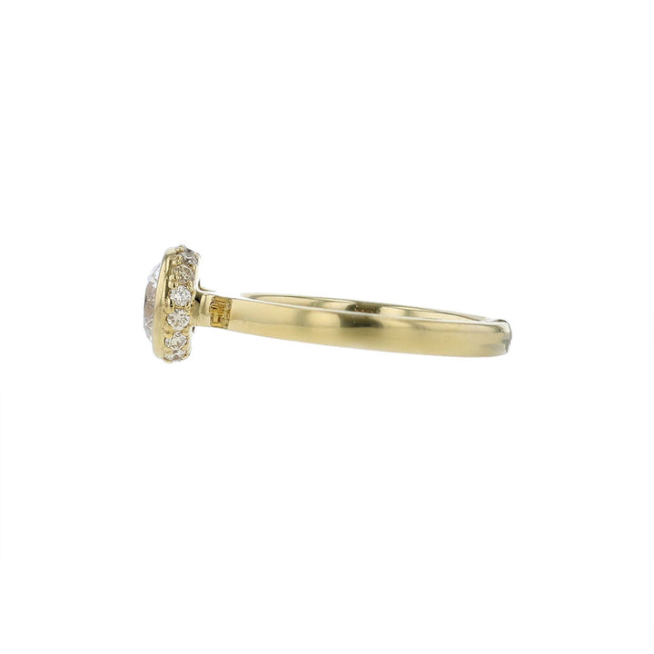 18K Yellow Gold Bezel Set Engagement Ring